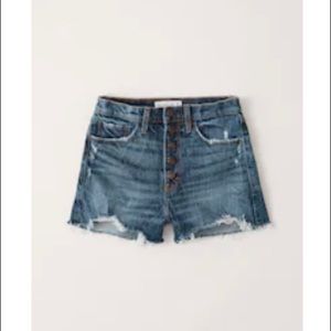 Denim A&F shorts